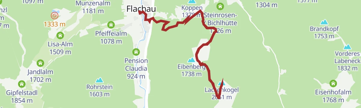 Route map: Flachau - Lackenkogel (73)